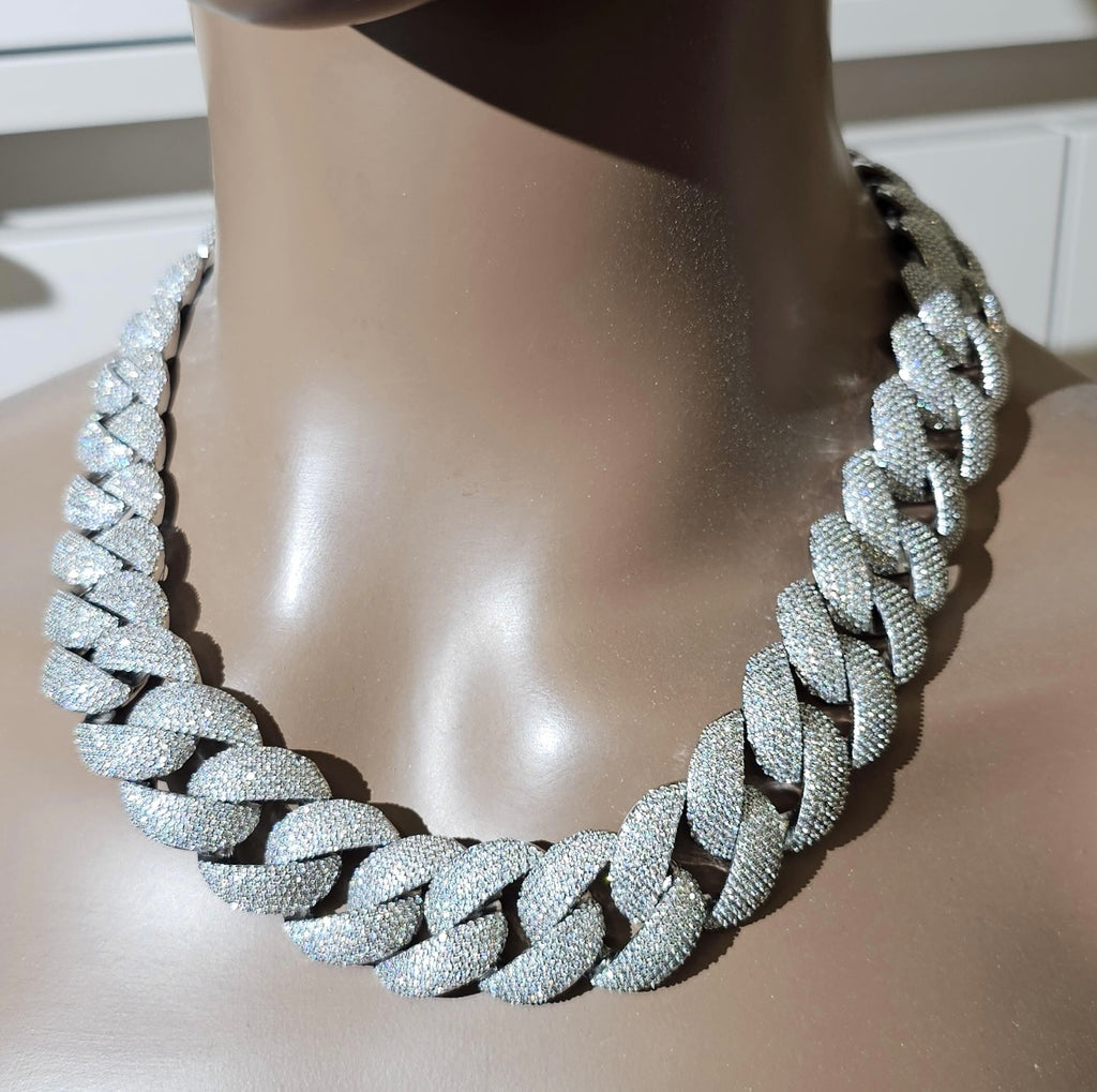 Iced Out 24mm Miami Cuban Link Chain, Mirco Pave Diamond (20 INCH)