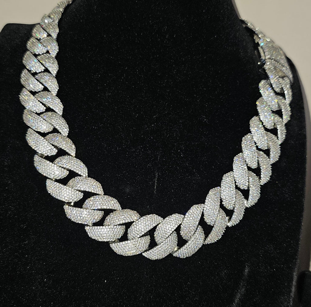Iced Out 24mm Miami Cuban Link Chain, Mirco Pave Diamond (20 INCH)